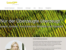 Tablet Screenshot of just-be-agency.com